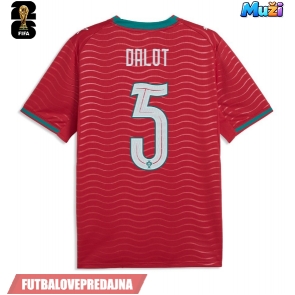 Lacne Muži Futbalové dres Portugalsko Diogo Dalot #5 MS 2026 Krátky Rukáv - Domáci